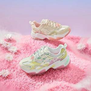 Skechers 斯凯奇 DLITES系列 女士桃花复古机甲鞋老爹鞋 896116