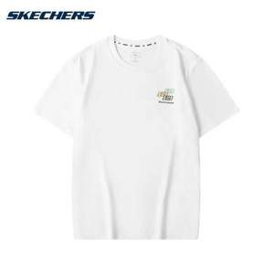 Skechers 斯凯奇 情侣款纯棉短袖T恤 