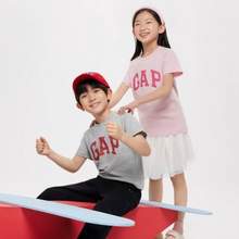 Gap 盖璞 2024春夏新款儿童经典LOGO纯棉短袖T恤890880（110-160cm） 多色