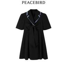 PEACEBIRD 太平鸟 西装式气质拼接连衣裙 A1FAC3321
