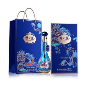 洋河 梦之蓝·祥龙献瑞 2024龙年生肖 52度绵柔型白酒礼盒装550mL 酒杯*2