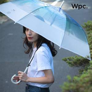 WPC 轻量长柄渐变色透明伞 三色