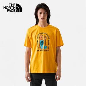 THE NORTH FACE 北面 男士户外舒适印花短袖T恤7WF9 
