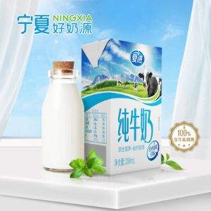 国家重点龙头乳业，夏进 全脂纯牛奶 盒装200mL*24盒 