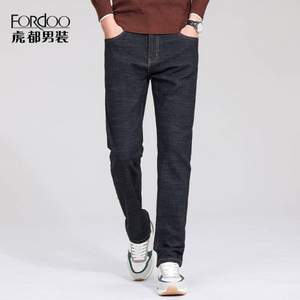 FORdoo 虎都 男士休闲直筒牛仔裤