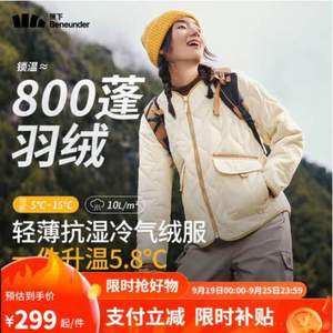 Beneunder 蕉下 2024年秋季新款 女士氣絨服外套CL18524