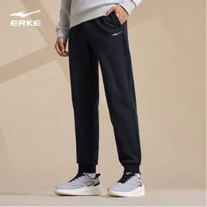 Erke 鸿星尔克 男士加绒休闲长裤直筒卫裤+舒暖绒套头卫衣