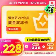 爱奇艺 黄金VIP会员双年卡24个月会员 