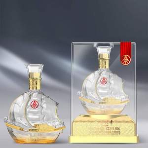 五糧液股份出品，一帆風(fēng)順 百年傳奇 52度濃香型白酒/綠豆酒500mL*2瓶 禮盒裝 贈禮袋