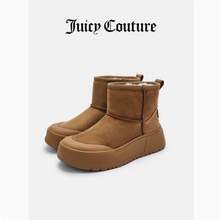 Juicy Couture 橘滋 2024年冬季 女士厚底加绒雪地靴短靴