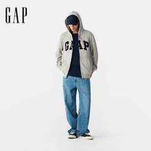 Gap 盖璞 2025春季新款 男女同款美版LOGO连帽开衫卫衣 868454 多色