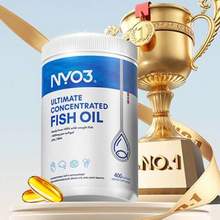 ​挪威进口，NYO3 诺威佳 4倍高浓缩Omega-3深海鱼油胶囊 400粒 