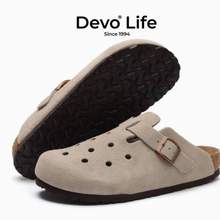 <span>白菜！</span>Devo Life 的沃 女款反绒牛皮软木凉拖鞋 多款