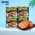 SPAM 世棒 午餐肉罐頭 黑椒口味 340g*4罐