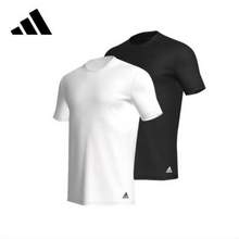 adidas 阿迪達(dá)斯 男士寬松純棉家居短袖T恤2件裝 4A1M04