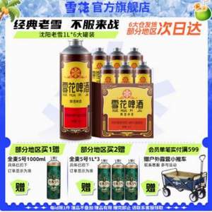 雪花啤酒 沈陽經(jīng)典 老雪花 馬口鐵1L*6罐*2件 贈同款3罐