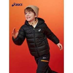 Asics 亞瑟士 25年冬季新款中大童連帽輕薄羽絨服外套（120~175cm） 多色
