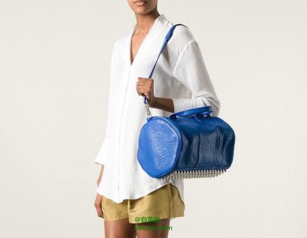 怒降114alexanderwang王大仁女士真皮铆钉单肩包38折新低3830854725