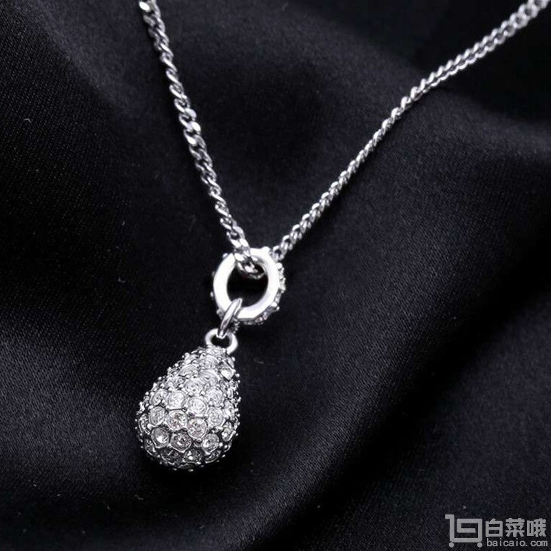 雙十一預售,swarovski 施華洛世奇 heloise 銀色淚滴項鍊 1023992新低