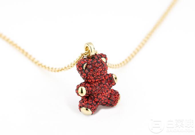 swarovski 施华洛世奇 teddy 3d 泰迪熊项链 限量版红 5388876599元