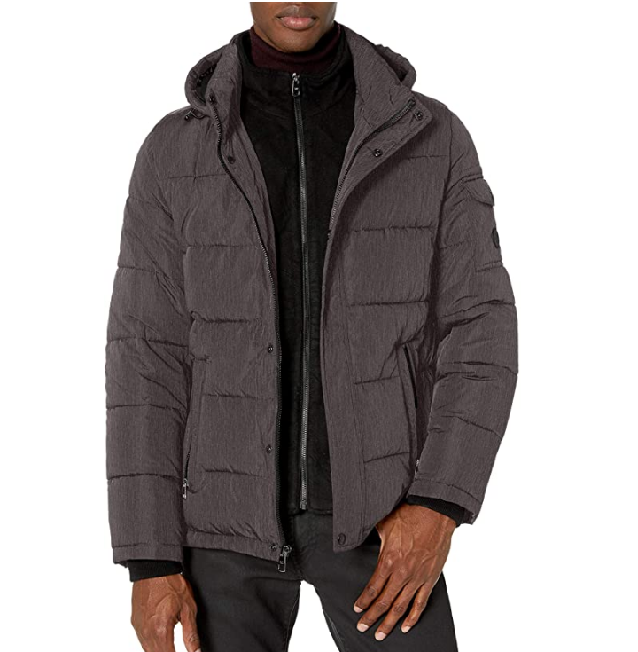 s alternative down puffer jacket with bib & hood男士羽绒服,连帽