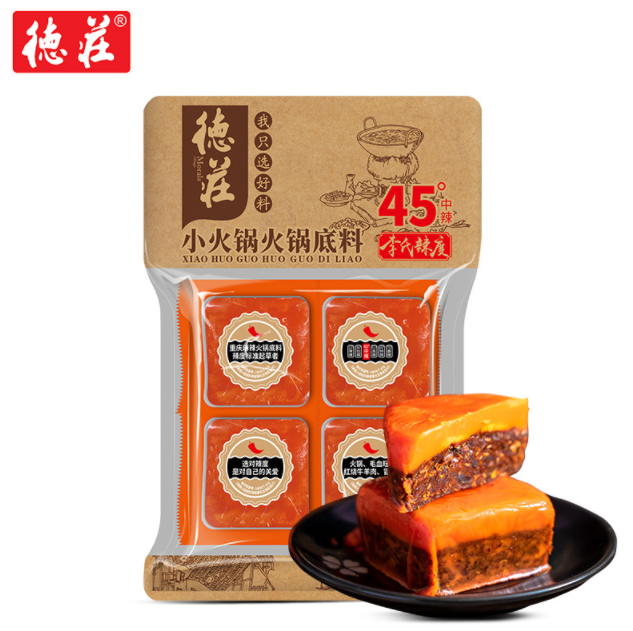德庄 手工牛油火锅底料 320g18.9元包邮(需用优惠券)